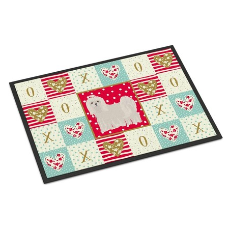 Carolines Treasures 24 x 36 in. Maltese Love Indoor or Outdoor Mat CK5861JMAT